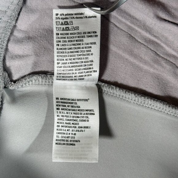 American Eagle Shorts Men Size XL Gray Drawstring Stretch 7 in Inseam Chino EUC - Picture 6 of 13